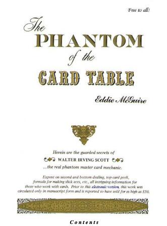 The Phantom of The Card Table by Eddie McGuire