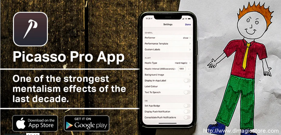 Picasso Pro by Ellusionist & Promystic (Instruction Video Only,App Not Included)