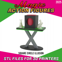 Square Circle Illusion – 3D Printable Action figure CREATIVITY LAB (Instant Download)